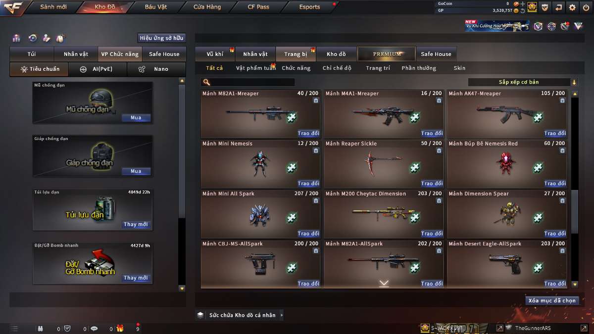 shop acc cf uy tin gia re